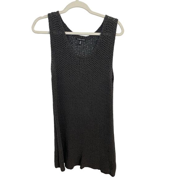 Eileen Fisher Organic Cotton Linen Open Knit Sleeveless Bateau Neck Size LARGE - Picture 1 of 6
